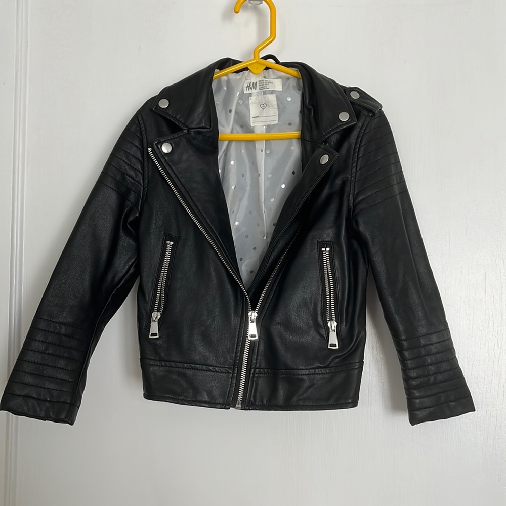 Girls Faux Leather Jacket